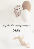 LISTE DE NAISSANCE - Cécile