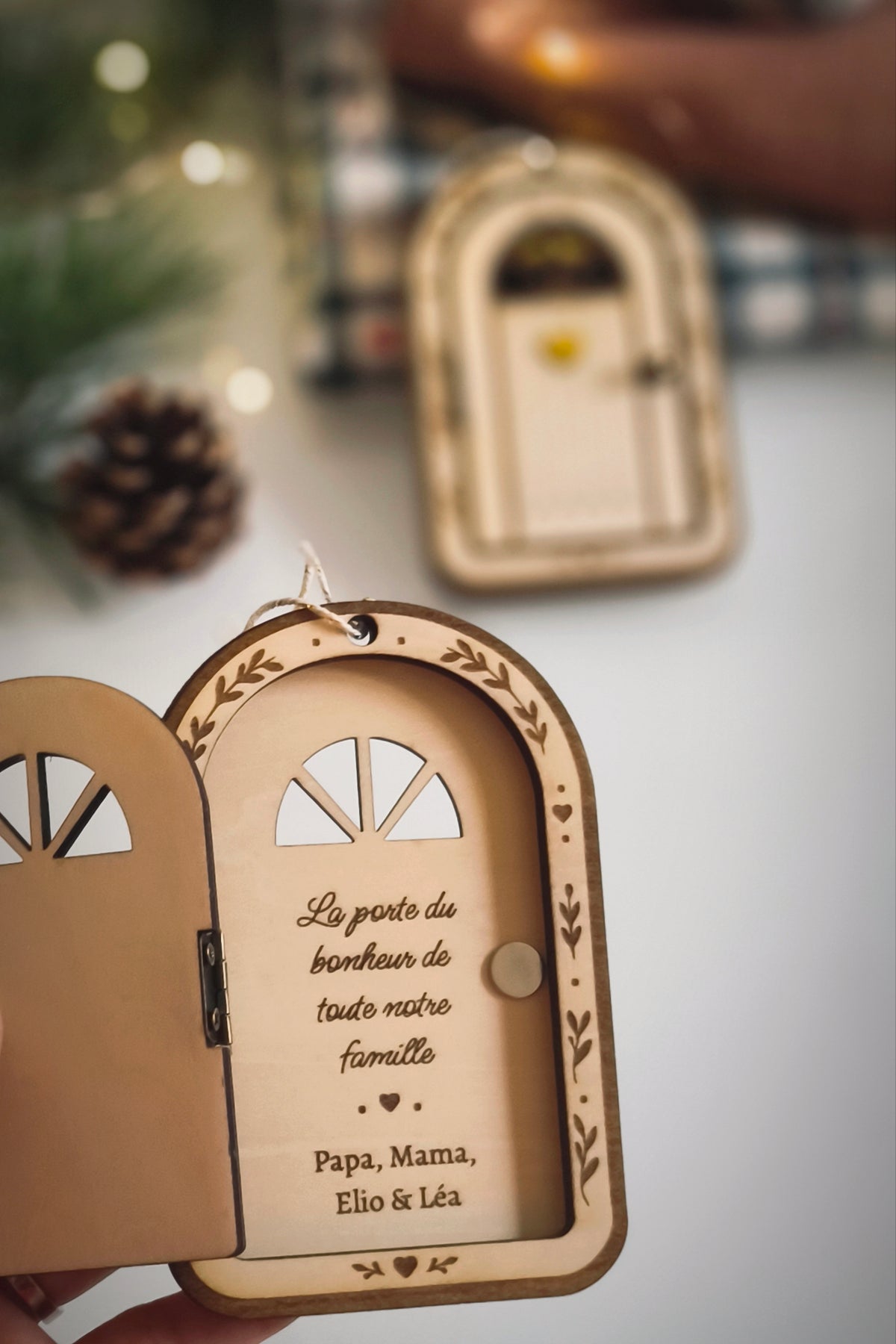 Porte magique en bois personnalisée - Message Secret