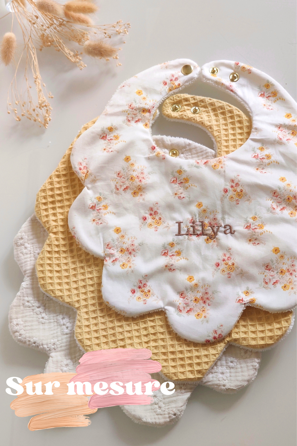 Bavoir BRODÉ Personnalisable - à l'unité