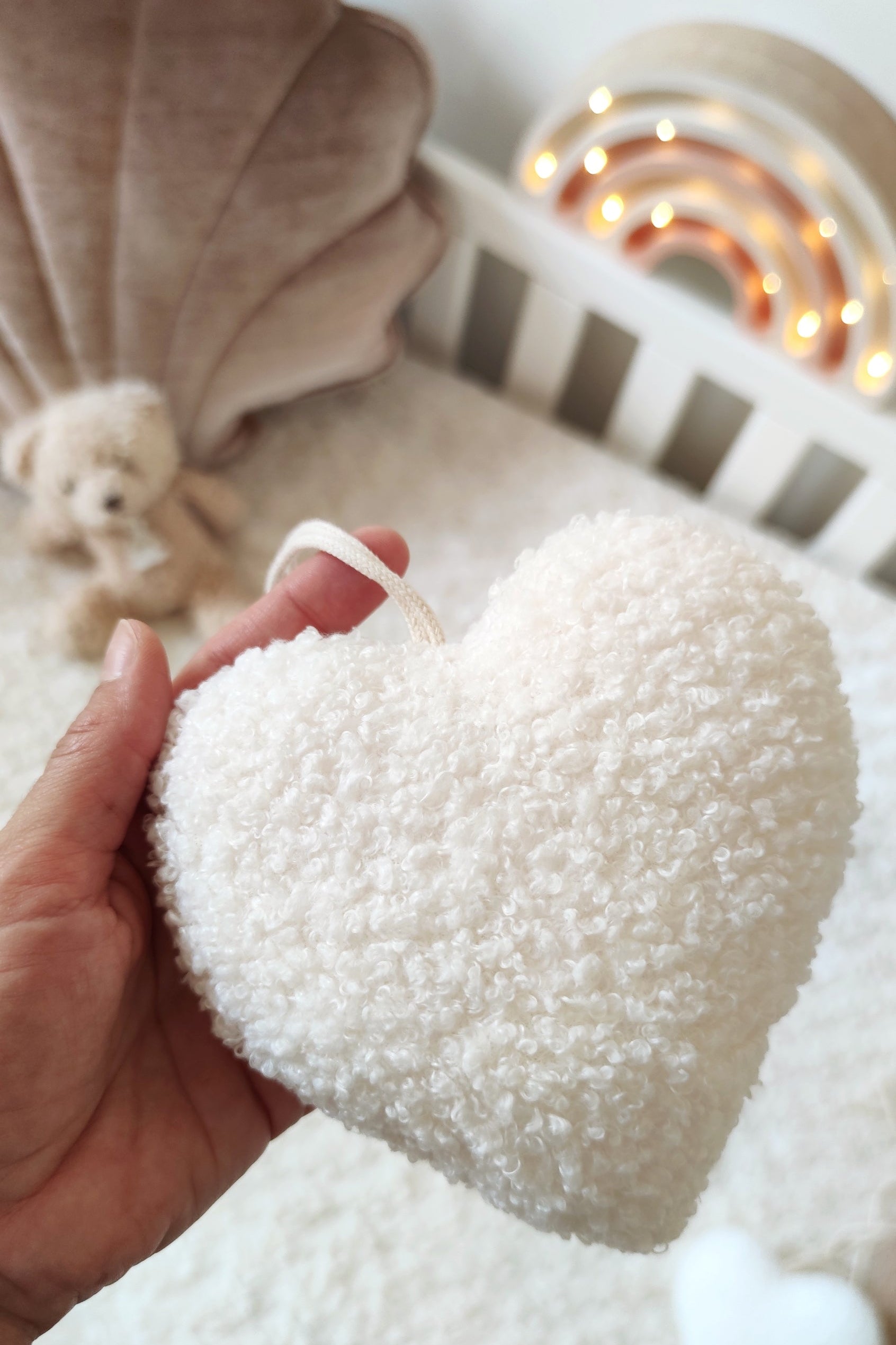 Coeur à suspendre - Écru