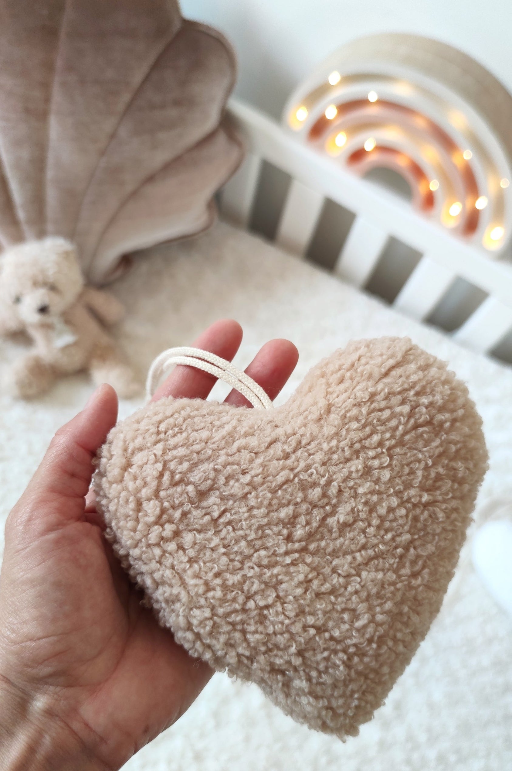 Coeur à suspendre - Beige