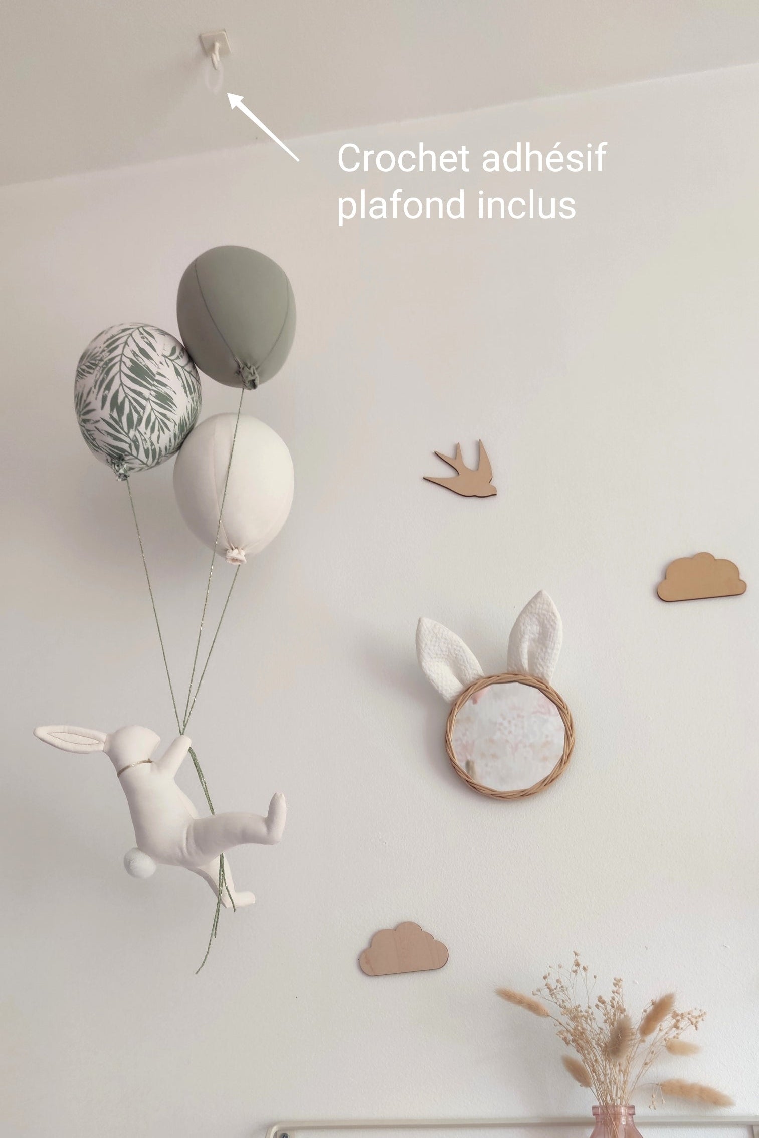 Lapin & Ballons - Feuillages vert