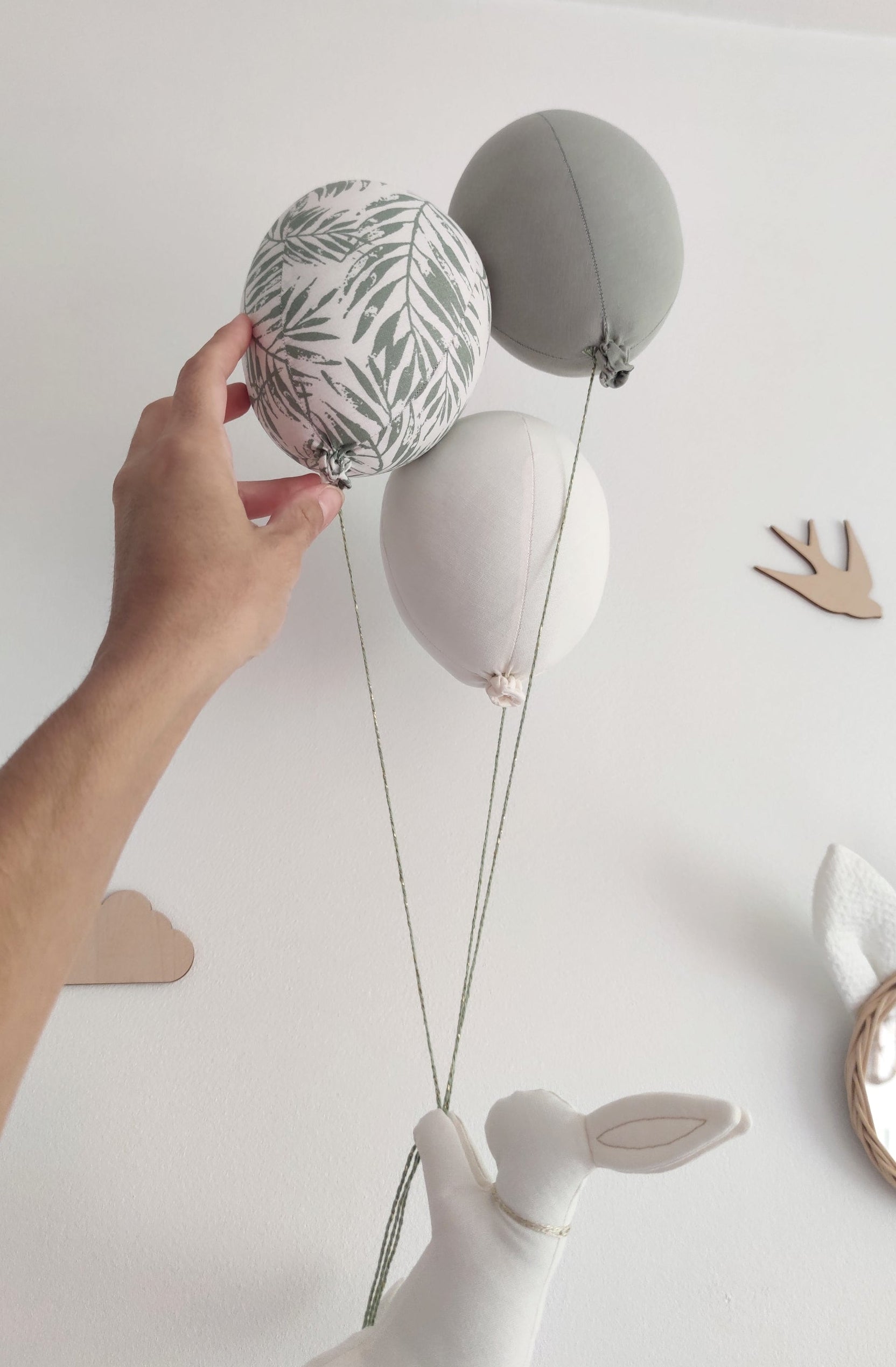 Lapin & Ballons - Feuillages vert