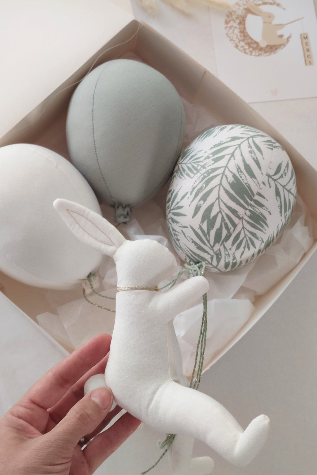 Lapin & Ballons - Feuillages vert