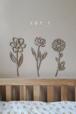 Forme en bois - Fleurs