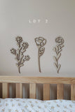 Forme en bois - Fleurs