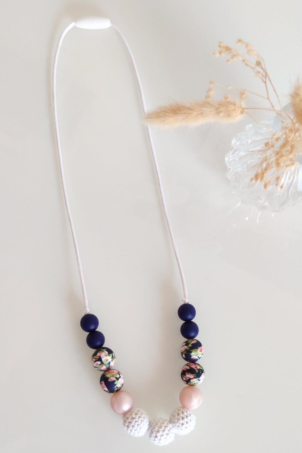 Collier d'allaitement - Hortensia bleu nuit