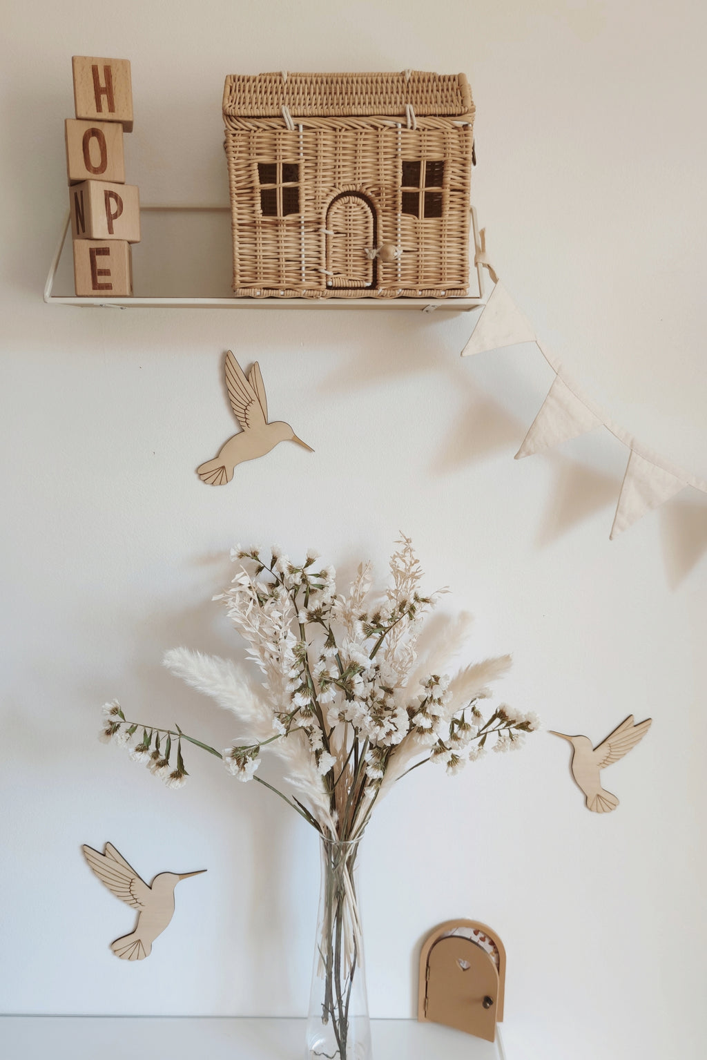 Forme en bois - Trio de colibris