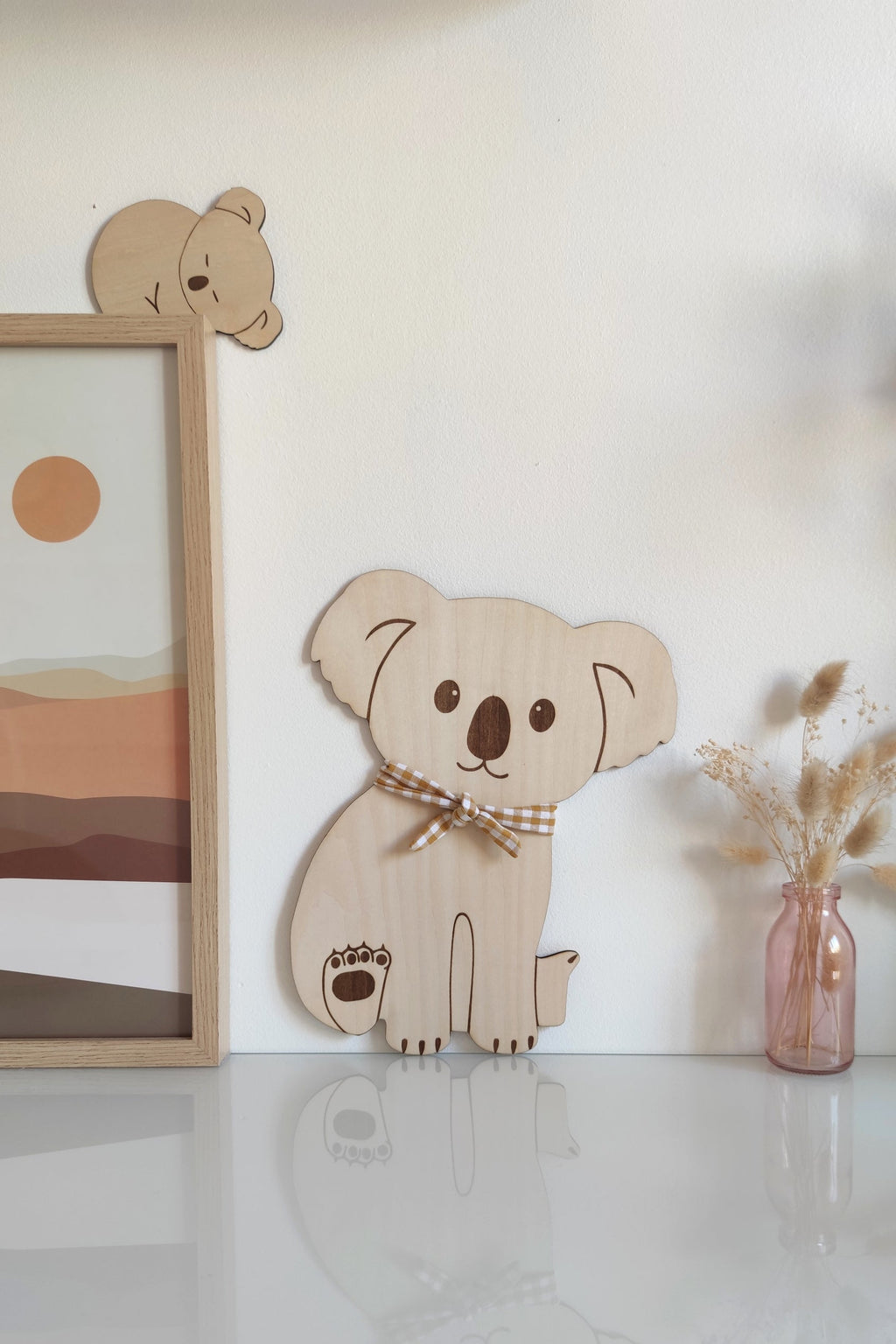 Forme en bois - Koala et son bébé