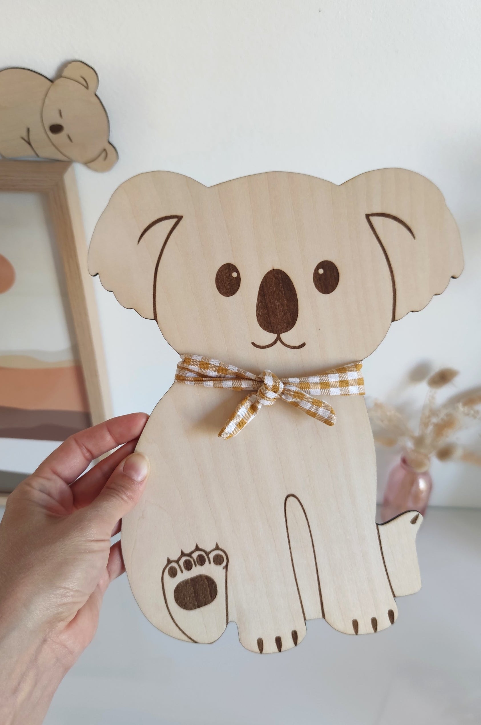 Forme en bois - Koala et son bébé