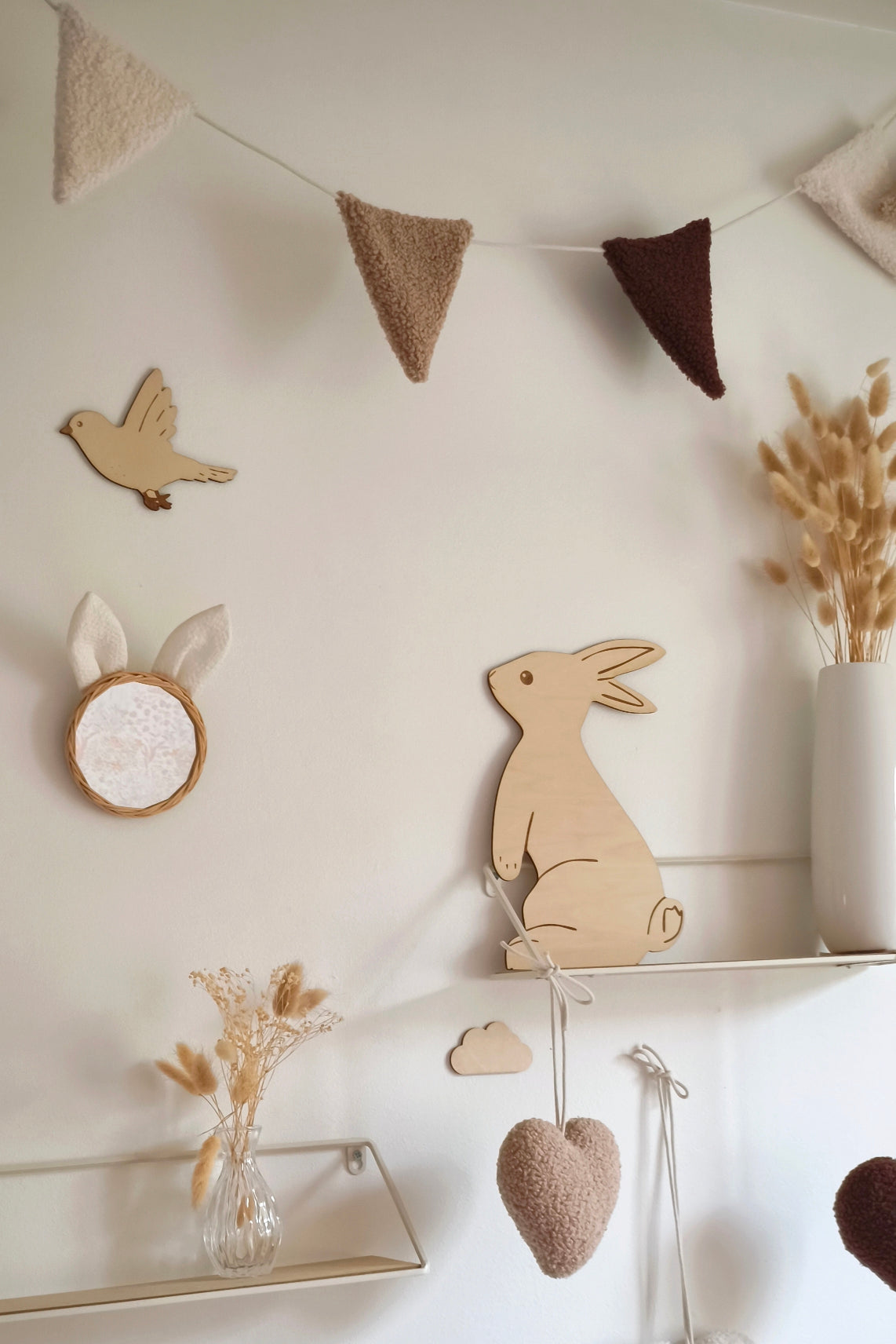 Guirlande de fanions - moumoute tricolore