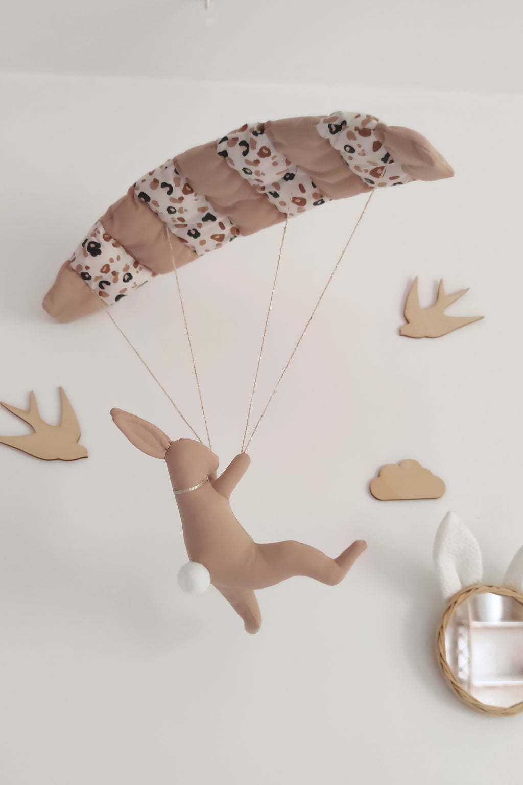 Lapin en parapente - Beige Graou