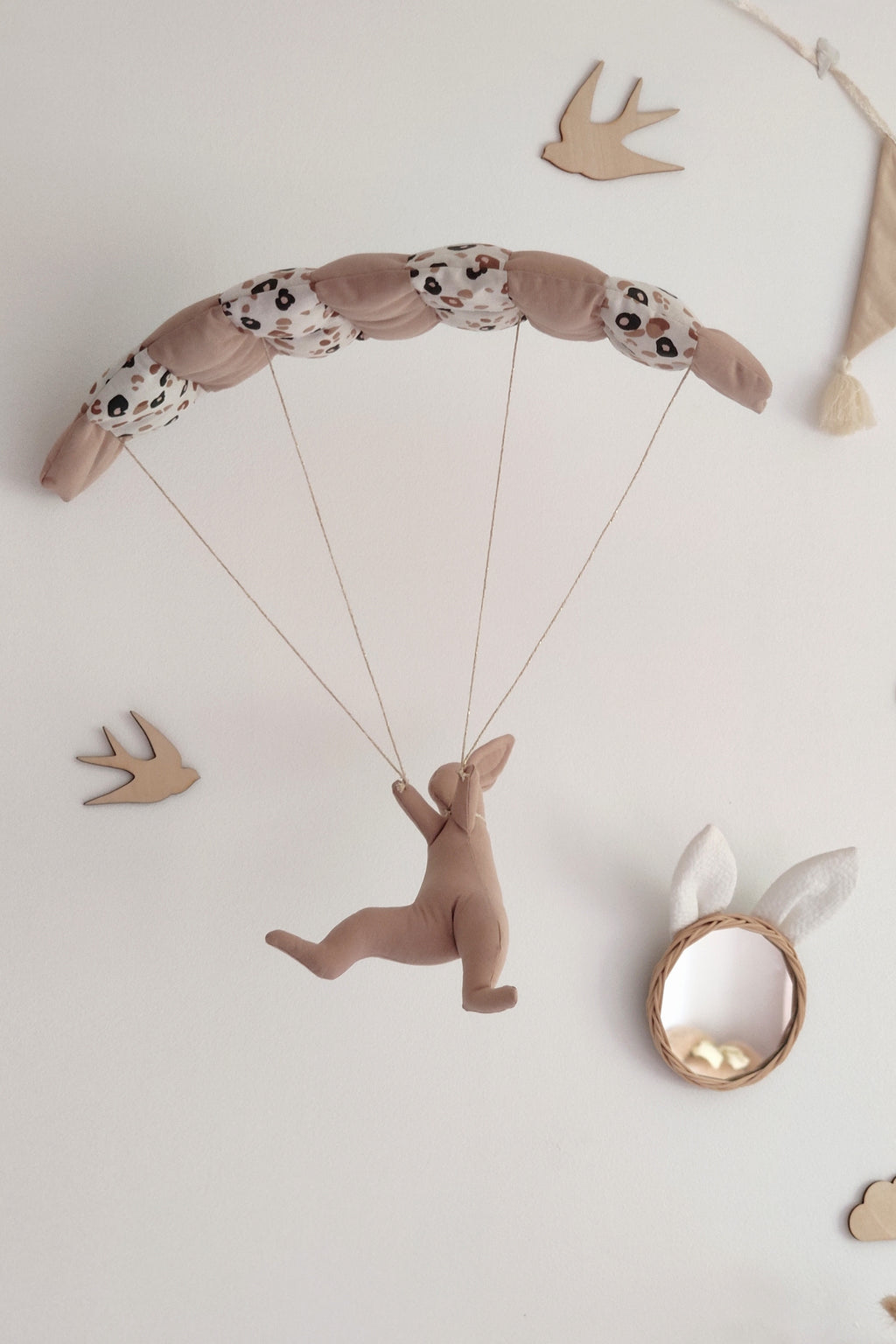 Lapin en parapente - Beige Graou