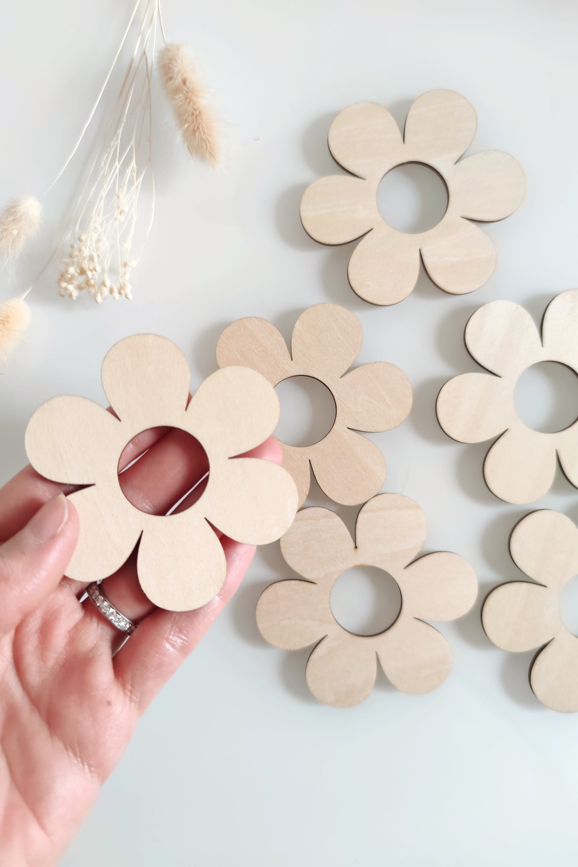 Formes en bois - Fleurs