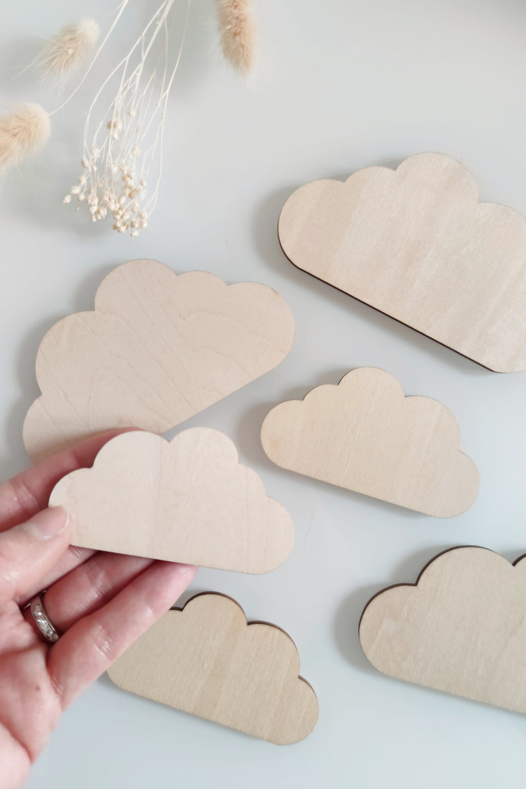 Formes en bois - Nuages