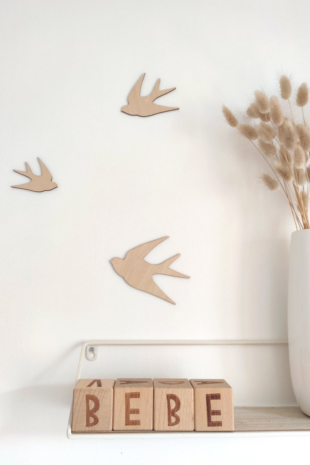 Formes en bois - Hirondelles