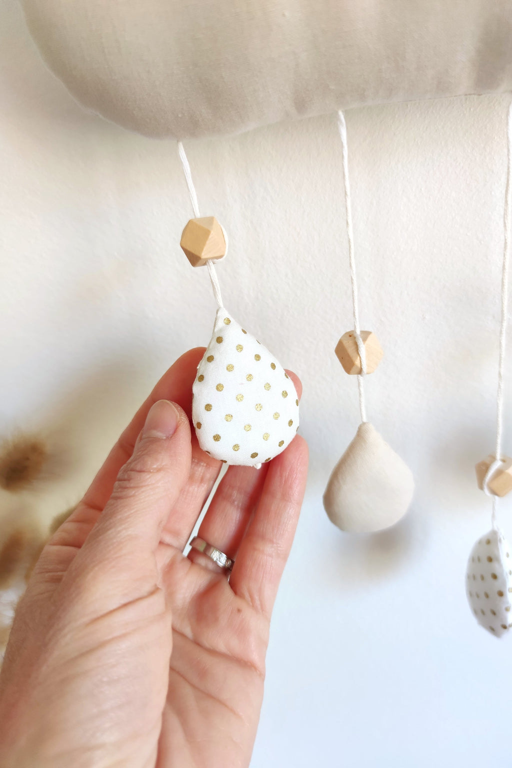 Nuage avec prénom - Beige clair doré